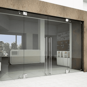 Cửa Kính Cường Lực Mở Quay 2 Cánh