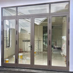 Cửa nhôm kính Xingfa 4 cánh mở quay đẹp